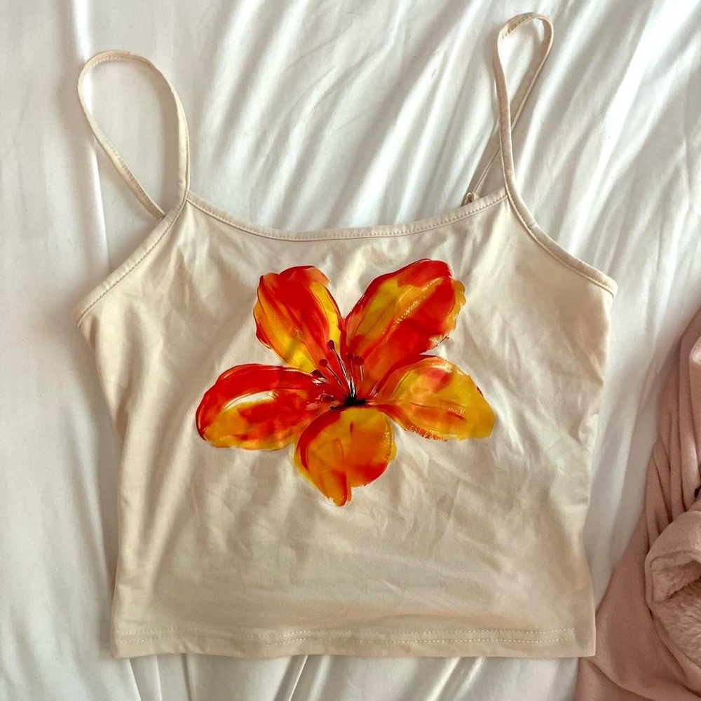 Floral Print Spaghetti Strap Top